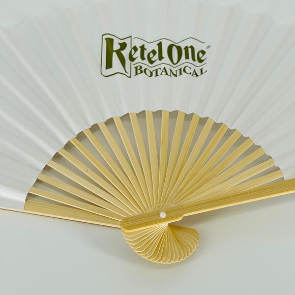 Ketel One Botanical White Foldable Portable Personal Handheld Paper Fan - NWOT - Picture 5 of 14